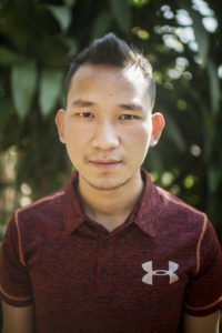 Laiza, Myanmar 20180122 John Seng Lat Aung, 24 år, från organisationen Humanity Institute. Photo: Vilhelm Stokstad / Kontinent